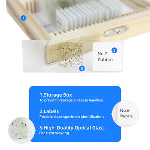 Piedra de molienda Mineral de 30 micras de espesor, secciones delgadas de roca de 24 piezas, recursos didácticos, diapositivas preparadas para lecciones de Geografía - Product Image 3