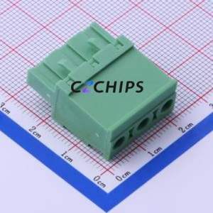 DB2EKB-7.62-3P-GN-S Plug-in Terminal Block P=7.62mm Connector Male Plug 1x3P 7.62mm Green - Product Image 2