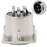 Connecteur de haute qualité nickelé 3pin Coaxial à XLR mâle/femelle Jack connecteur de montage sur panneau prise Audio prise haut-parleur R