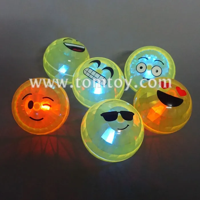 Light Up Bouncy Balls Kids Party Favor LED Balls Stocking Stuffers LED Balls Party Favor 12 Pcs 2 Inches Assorted LED Smiley Face Bouncing Balls Fun Central R389 Bouncing Ball Kit 