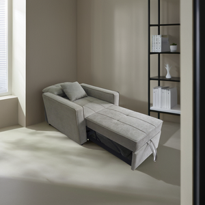 أريكة صناعية بسيطة قابلة للتمديد مع تنجيد مخملي، أريكة استرخاء فردية تتحول إلى سرير للشقق وغرف المعيشة وغرف النوم والفنادق - Product Image 6