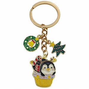 Llavero Personalizado Estilo Dibujos Animados de Árbol de Navidad y Papá Noel, de Aleación de Zinc, Impermeable, Impreso con Letras, con Diseño de Alce, Copo de Nieve y Bolsa de Dulces - Product Image 4