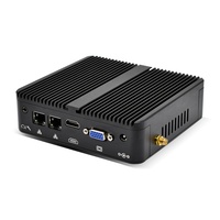 Mini PC TV BOX le moins cher Celeron J4105 J4125 N4100 Double LAN 2COM Win7 Linux Ubuntu 4*USB3.0 HD VGA Portable Sans Ventilateur Boîtier X86