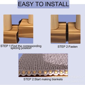 ชุดเครื่องทอผ้าห่มไม้ พร้อมเส้นด้ายหยาบ สำหรับงาน DIY สไตล์มินิมอล ของเล่นเย็บปักถักร้อย - Product Image 5