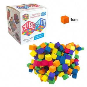 Revolutionary DIY Educational Fidget Sensory Sticky EVA <b>Foam</b> Cubes Animals Nature Assorted Colors Puzzle Building <b>Block</b> Toys Set - Product Image 3