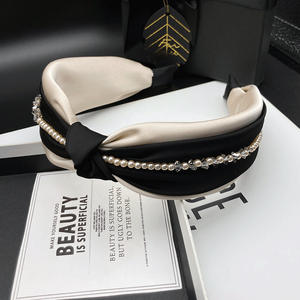 French High-End Women's Hair Clip &amp; <strong>Headband</strong> <strong>2023</strong> Internet Popular <strong>New</strong> Style Pearl Beaded Handmade Elegant Wide Edge - Product Image 2