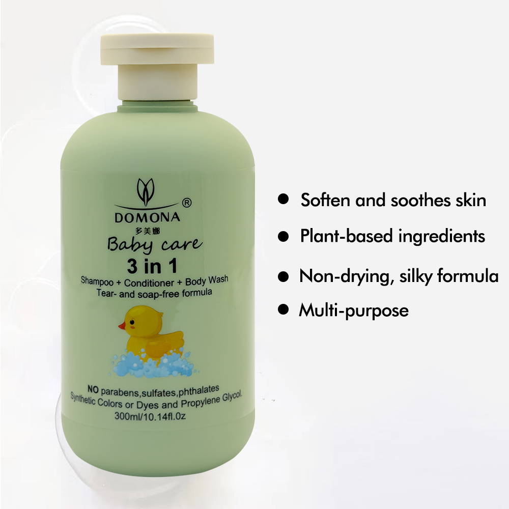 ORANGLES Wholesale Natural 3-in-1 Baby Care Shampoo Shower Gel – Coconut Oil Infused Hair Conditioner for Kids Anti-Dandruff Bulk Supply - angled perspective - Image 4 of 4 | excellent for daily use | New York | Free Shipping ORANGLES