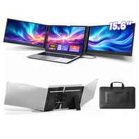 P7 PRO Écran Triple 15,6 Pouces pour Ordinateur Portable, Moniteur Portable Double 1080P IPS, Un Seul Câble pour MacBook Pro Air Windows 13-17 Pouces