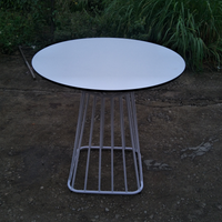 HPL blanc extérieur en métal de table/métal + tables