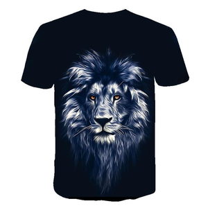 Camisetas personalizadas con estampado de León, Camisetas estampadas por sublimación de poliéster de gran tamaño, superventas - Product Image 5