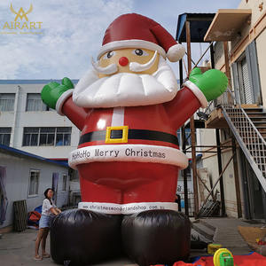 Figura de Papá Noel inflable para exteriores, juguete de PVC de 25 pies para Navidad - Product Image 3