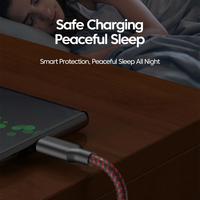 Câble de chargement USB tressé en nylon de 1 m (3,3 pi) 3 A, charge rapide, type C, pour téléphone portable, compatible avec And