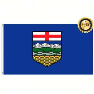 Banderas de Alberta al por Mayor de 3x5 pies, Poliéster 68D/100D, Personalización de Todas las Naciones, Envío Rápido, Proveedor Confiable, Entrega Rápida - Product Image 2
