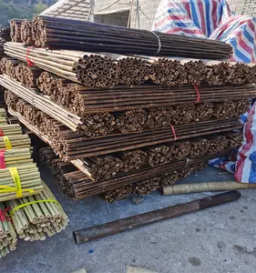 Karbonierter Garten Großhandel hochwertiger schwarzer Bambus halb 180 x 100 cm Fabrik Bambuszaun
