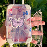 Boîte d'emballage en plastique ABS recyclable avec logo personnalisé, épaisseur 3 mm, pour mini-valise, huile à lèvres, baume à lèvres, élastique à cheveux, outil de maquillage