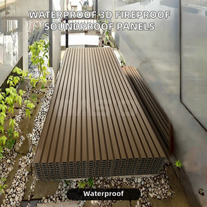 Panneaux muraux 3D imperméables, antistatiques, ignifuges, insonorisants, WPC, usage commercial, applications décoratives extérieures pour hôtels modernes - Product Image 2
