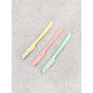 Electric Folding Eyebrow Razor 3P Convenient Makeup <b>Tool</b> <b>for</b> <b>Facial</b> <b>Hair</b> <b>Removal</b> and Eyebrow Shaping Durable Plastic Material - Product Image 1