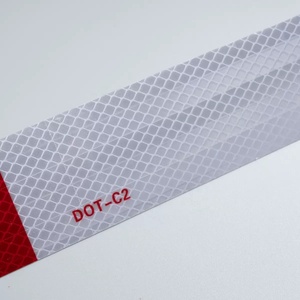 Diamante grado 5cm * 45.7m PET adesivo riflettente nastri riflettenti rivestimento per la sicurezza dei camion - Product Image 1