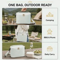 Sac de rangement alimentaire pliable, grande capacité, écologique, en tissu Oxford, pour le camping, les pique-niques et les barbecues en plein air