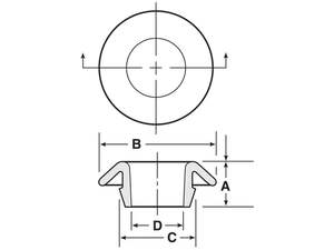 Les œillets GRO assurent une protection mécanique des tuyaux, des tubes, des tiges et des câbles lorsqu'<span class=keywords><strong>ils</strong></span> traversent des trous dans la tôle. - Product Image 4