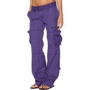 <span class=keywords><strong>Pantaloni</strong></span> Cargo estivi da donna di letteratura retrò <span class=keywords><strong>con</strong></span> tasche Multiple Casual gamba dritta allentata <span class=keywords><strong>con</strong></span> chiusura frontale piatta <span class=keywords><strong>in</strong></span> <span class=keywords><strong>vita</strong></span> elastica - Product Image 4