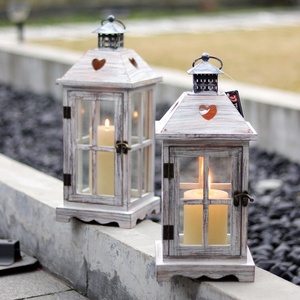 De <span class=keywords><strong>madera</strong></span> blanca linterna con parte superior de Metal para la vela decoración Hogar y Jardín de boda decoración de la linterna de <span class=keywords><strong>madera</strong></span> patio vela linterna - Product Image 2