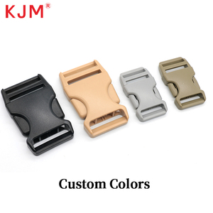 مشبك حزام KJM شعار مخصص معاد تدويره حقيبة ثقيلة إبزيم إبزيم جانبي أسود بلاستيكي لأجزاء وإكسسوارات الحقائب الأخرى - Product Image 2