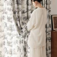 Cortinas de Voile Transparentes Elegantes de Fábrica Qing Xiao, Tul de Poliéster Transpirable para Decoración de Dormitorios y Salas de Estar