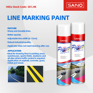 <span class=keywords><strong>Peinture</strong></span> de marquage d'aérosol à séchage rapide, <span class=keywords><strong>peinture</strong></span> de marquage de <span class=keywords><strong>ligne</strong></span> d'espace de stationnement de terrain de badminton, <span class=keywords><strong>peinture</strong></span> en aérosol pour dispositif de marquage 750ml - Product Image 2