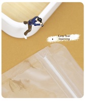 Sacs refermables transparents, sacs d'emballage en plastique transparent épaissi avec fermeture à glissière pour noix, fruits secs, petits aliments