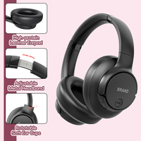 Casque supra-auriculaire sans fil BT5.3 hybride ANC casque antibruit pour le sport bon marché d'usine