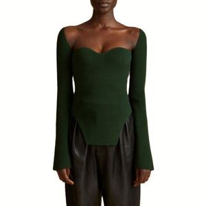 Automne femmes pull en gros de haute qualité décontracté à manches longues serré tricots pull sexuel femmes blanc élégant pull - Product Image 1