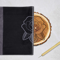 Papel carbón de un solo lado logotipo personalizado A4 100 hojas hoja de papel carbón de calco de transferencia de carbono de grafito negro para papel de madera