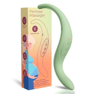 Masseur périnéal chauffant à 5 vibrations, outil de massage périnéal, conçu pour les essentiels du travail d'accouchement et de la naissance - Product Image 1