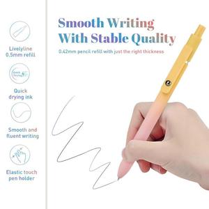 Stylos <span class=keywords><strong>gel</strong></span> à pression KAIX ZS12 0,7 mm, dégradé arc-en-ciel, séchage rapide, écriture fluide, ensemble de stylos à bille pour étudiants - Product Image 5