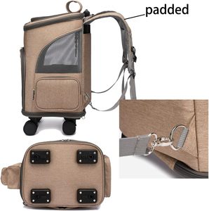 Voyage <span class=keywords><strong>chien</strong></span> transporter chat sacs <span class=keywords><strong>sac</strong></span> à dos transporteur pour animaux de compagnie avec roues pliable <span class=keywords><strong>chien</strong></span> roulant transporteur pour animaux de compagnie <span class=keywords><strong>sac</strong></span> à dos avec tige télescopique - Product Image 4