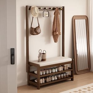 This shoe <b>rack</b>, coat <b>rack</b>, and shoe changing stool is a multi-layered, floor-standing shoe <b>rack</b> suitable for home and bedroom - Product Image 1