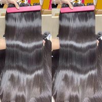 Extensiones de Cabello Natural 100% Virgen SDD de un Solo Donante, Color Negro Natural, Liso, en Paquetes