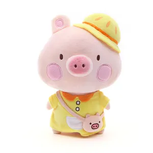 2023 lindo cerdo de dibujos animados Animal de peluche encantadores muñecos de peluche personalizados OEM juguetes de peluche regalos para niños niñas