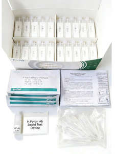 OEM <span class=keywords><strong>H</strong></span>. <span class=keywords><strong>Pylori</strong></span> 항체 검출 키트 (손가락 혈액/혈청/혈장용) 15분 신속 검사 - Product Image 1