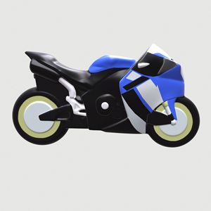 Jouet en plastique de moto de dessin animé, cadeau promotionnel portable, objet décoratif - Product Image 4