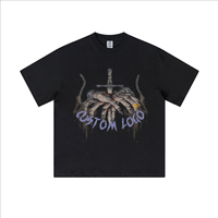 T-shirt vierge 100 % coton 275 GSM de haute qualité, respirant et doux, à épaules tombantes, personnalisable pour le streetwear, idéal pour les entreprises de dropshipping