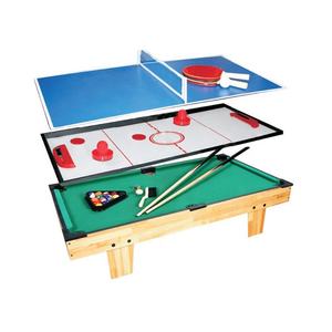 Table de <span class=keywords><strong>billard</strong></span> 4-en-1 robuste et de qualité supérieure, avec jeux de <span class=keywords><strong>hockey</strong></span> sur <span class=keywords><strong>air</strong></span>, de ping-pong et de football – Table multi-jeux pour intérieur, extérieur et fêtes à domicile - Product Image 3