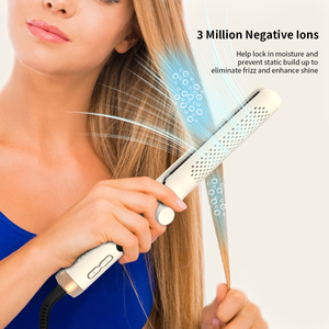 Lisseur de cheveux professionnel en céramique à flux d'air, ion <span class=keywords><strong>négatif</strong></span>, double fonction, plaques extra longues, flux d'air <span class=keywords><strong>froid</strong></span>, OEM - Product Image 2