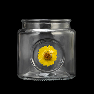 Portavelas de <span class=keywords><strong>Vidrio</strong></span>, Recipiente para Velas Aromáticas con Flores Secas para el Hogar, Día de San Valentín - Product Image 1