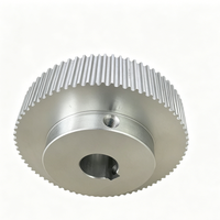 HTD3M 72T Aluminium Timing Pulley 15W 15mm Bore Synchronous Wheel Tanpa Flange Keyway Set Screw Kustom untuk Penggerak Mesin OEM