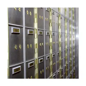 Locker Bank Of China Electronic Safe Deposit Box Vault Locker For Home Storage Key Lock Stainless Steel And Metal Material