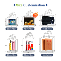 Logo personnalisé non tissé sac à provisions documents organisateur sacs taille A4 fournitures de bureau en gros