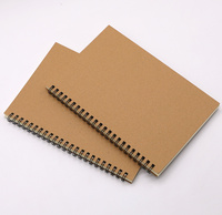 Carnet de croquis/album de dessin à couverture en papier kraft spirale, idéal pour le croquis et le gribouillage, carnet personnalisé avec logo. Bloc-notes.