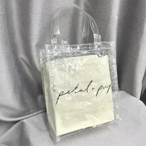 Sac à main en PVC 2 en 1 à couture personnalisée pour femmes, fourre-tout Transparent, housse transparente